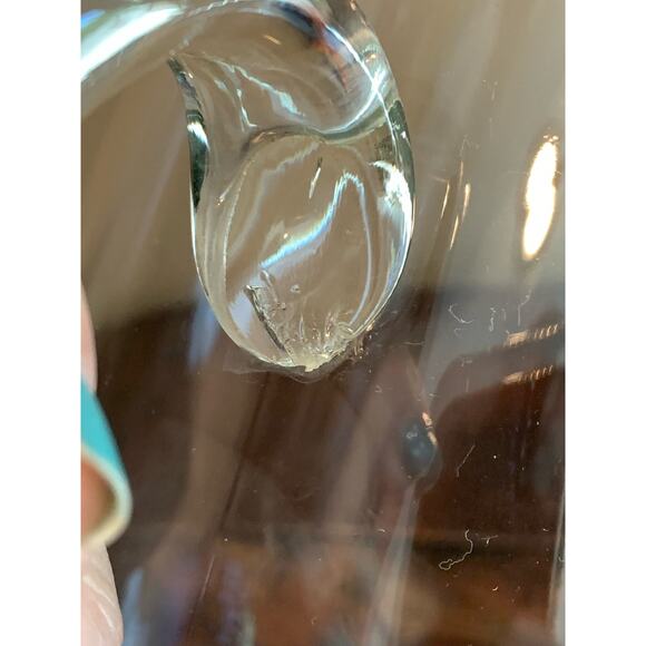 Vintage Tall 11" Arthur Court Crystal Glass‎ Large Pitcher Jug Kitchenware - Picture 9 of 10